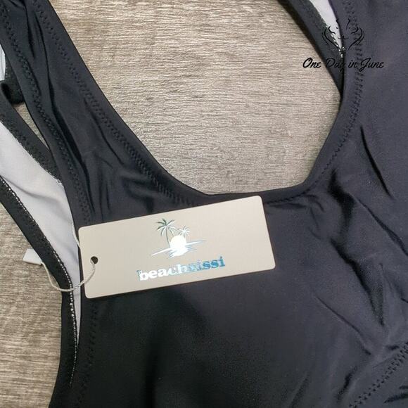 Beachsissi Ruffle Hem Tankini Swimsuit Size S - Picture 4 of 6